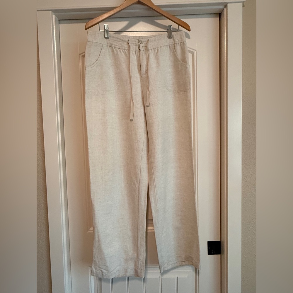 Coldwater Creek Natural Fit Casual Linen/Rayon Pants